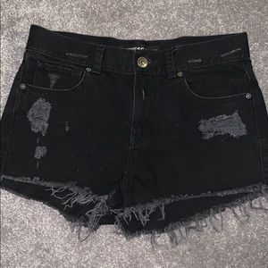 Express Black Jean Shorts